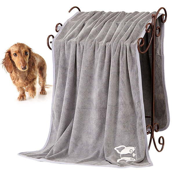 70cm*140cm Dog Cat Puppy Towel Microfiber Strong Absorbing Water Bath Pet Towel Dry Hair Dog Towels Blanket Mattress 1pcs