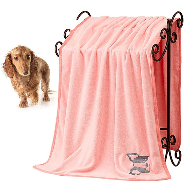 70cm*140cm Dog Cat Puppy Towel Microfiber Strong Absorbing Water Bath Pet Towel Dry Hair Dog Towels Blanket Mattress 1pcs