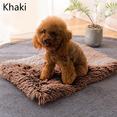 Winter Pet Dog Bed Long Plush Soft Comfortable Fleece Pet Cushion House Puppy Dog Cat Sleeping Bed For Dogs Cats Chihuahua