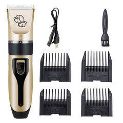 Professional Dog Hair Trimmer Pet Grooming Kit USB Rechargeable Electrical Pet Clipper Shaver Set Low-Noise Pets Haircut Machine