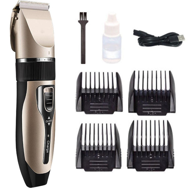 Drop Ship Pet Electric Clipper Rechargeable Low-noise USB Hairdressing Shaving Electric Cat Dog Hair Trimmer Grooming Cutter