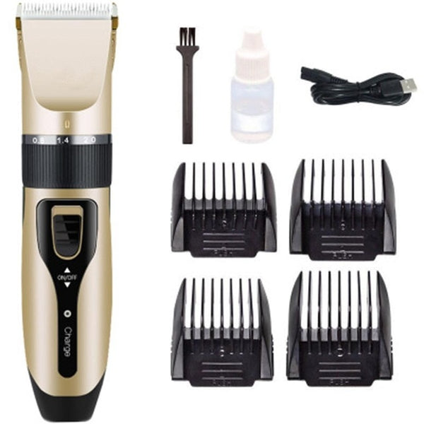 Drop Ship Pet Electric Clipper Rechargeable Low-noise USB Hairdressing Shaving Electric Cat Dog Hair Trimmer Grooming Cutter