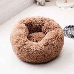 VIP LINK - Dog Long Plush Dounts Beds Calming Bed Hondenmand Pet Kennel Super Soft Fluffy Comfortable for Large Dog / Cat House