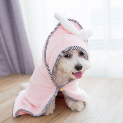 Cute Pet Dog Towel Soft Drying Bath Pet Towel For Dog Cat Hoodies Puppy Super Absorbent Bathrobes Cleaning Necessary supply