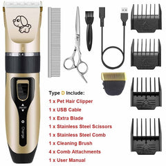 Electrical Dog Hair Trimmer USB Charging Pet Hair Clipper Rechargeable Low-noise Cat Hair Remover Grooming Hair Cutter Machine