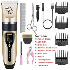 Electrical Dog Hair Trimmer USB Charging Pet Hair Clipper Rechargeable Low-noise Cat Hair Remover Grooming Hair Cutter Machine