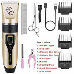 Electrical Dog Hair Trimmer USB Charging Pet Hair Clipper Rechargeable Low-noise Cat Hair Remover Grooming Hair Cutter Machine