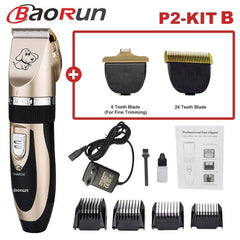 Baorun Professional Pet Dog Hair Trimmer Animal Grooming Clippers Cat Cutter Machine Shaver Electric Scissor Clipper 110-240V AC