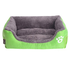 S-3XL Fleece Dog Bed Paw Pattren Waterproof Bottom Pet Sofa Mat Warm Dog Beds For Large Dogs Dropshipping