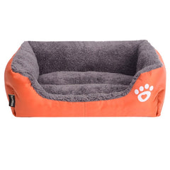 S-3XL Fleece Dog Bed Paw Pattren Waterproof Bottom Pet Sofa Mat Warm Dog Beds For Large Dogs Dropshipping