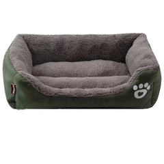 S-3XL Fleece Dog Bed Paw Pattren Waterproof Bottom Pet Sofa Mat Warm Dog Beds For Large Dogs Dropshipping