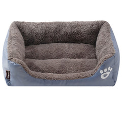 S-3XL Fleece Dog Bed Paw Pattren Waterproof Bottom Pet Sofa Mat Warm Dog Beds For Large Dogs Dropshipping