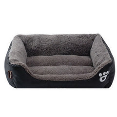 S-3XL Fleece Dog Bed Paw Pattren Waterproof Bottom Pet Sofa Mat Warm Dog Beds For Large Dogs Dropshipping