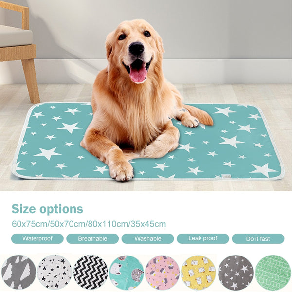 Waterproof Pet Bed Breathable Cat Dog Mat Puppy Pee Pads Washable Reusable Cotton Cushion