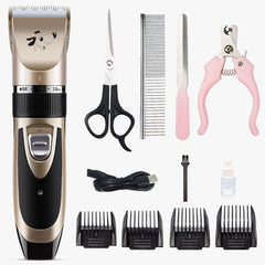 Professional Pet Hair Trimmer USB Rechargeable Electric Dog Cat Hair Clipper Grooming Shaver Cutter Pets Haircut Machine