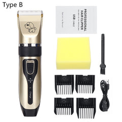 Professional Pet Dog Hair Trimmer Low-noise Pet Hair Clipper Machine Rechargeable Dog Grooming Electric Pet Hair Cutter+ Blade