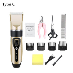 Professional Pet Dog Hair Trimmer Low-noise Pet Hair Clipper Machine Rechargeable Dog Grooming Electric Pet Hair Cutter+ Blade