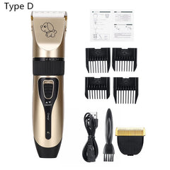 Professional Pet Dog Hair Trimmer Low-noise Pet Hair Clipper Machine Rechargeable Dog Grooming Electric Pet Hair Cutter+ Blade