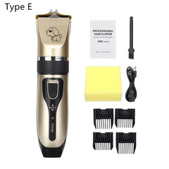 Professional Pet Dog Hair Trimmer Low-noise Pet Hair Clipper Machine Rechargeable Dog Grooming Electric Pet Hair Cutter+ Blade