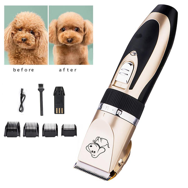 Pet Dog Hair Trimmer Remover Grooming Electrical Rechargeable Low noise Animal haircut machine Clipper Elbows for dogs shearing