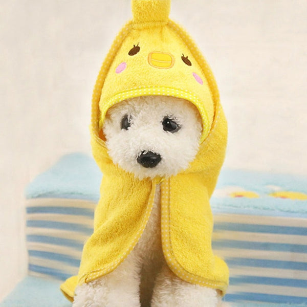 Cute Pet Dog Towel Soft Drying Bath Pet Towel For Dog Cat Hoodies Puppy Super Absorbent Bathrobes Cleaning Necessary supply