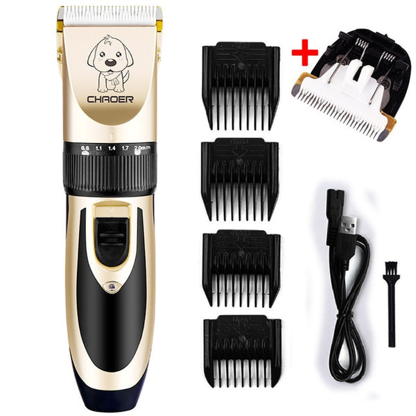 Rechargeable Low-noise Cat Dog Hair Trimmer Electrical Pet Hair Clipper Remover Cutter Grooming Pets Haircut Machine for Dogs